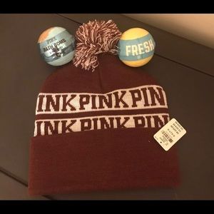 2 pink Beanies& 2 Bath Bombs